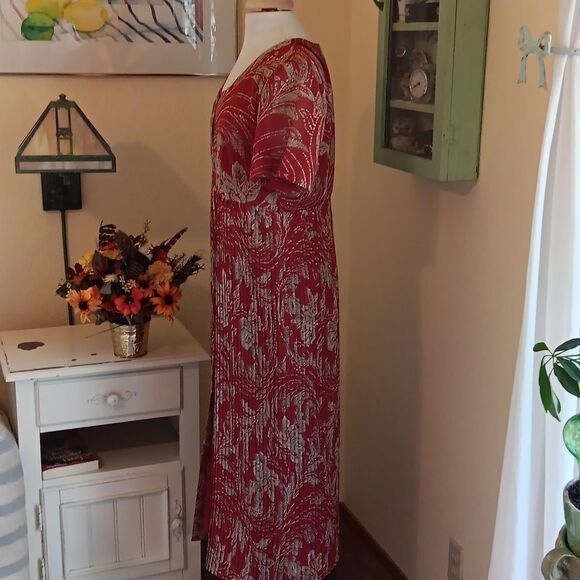Vintage Liz Claiborne Pleated Maxi Dress - Picture 4 of 10